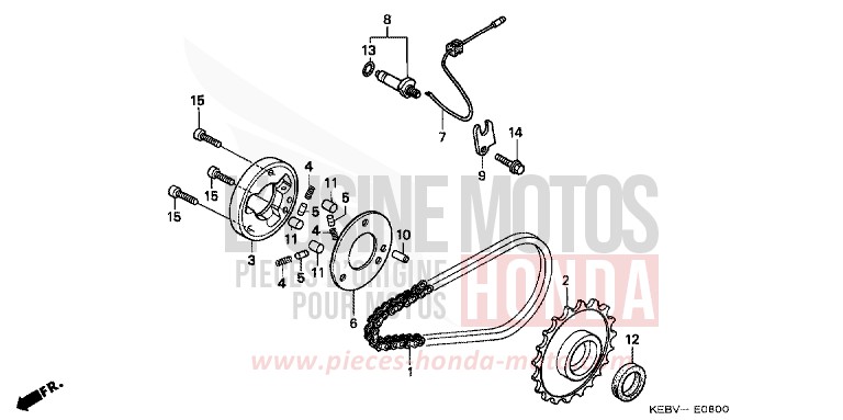 STARTING CLUTCH for CA125 REBEL NOIR (NH1) from 1997